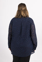 Plus Size Knappade Voile Skjortor