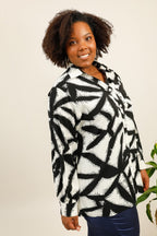 Casual solid print shirts för alla säsonger i stor storlek