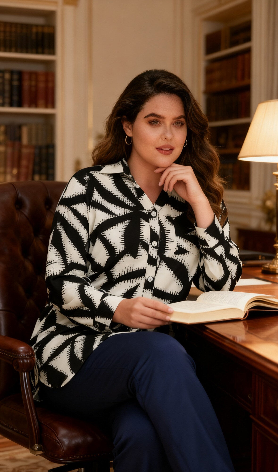 Casual solid print shirts for all seasons i Stor Storlek