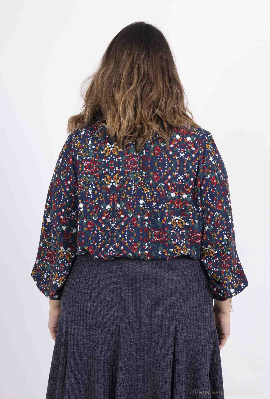 Plus Size Tryckt Skjorta