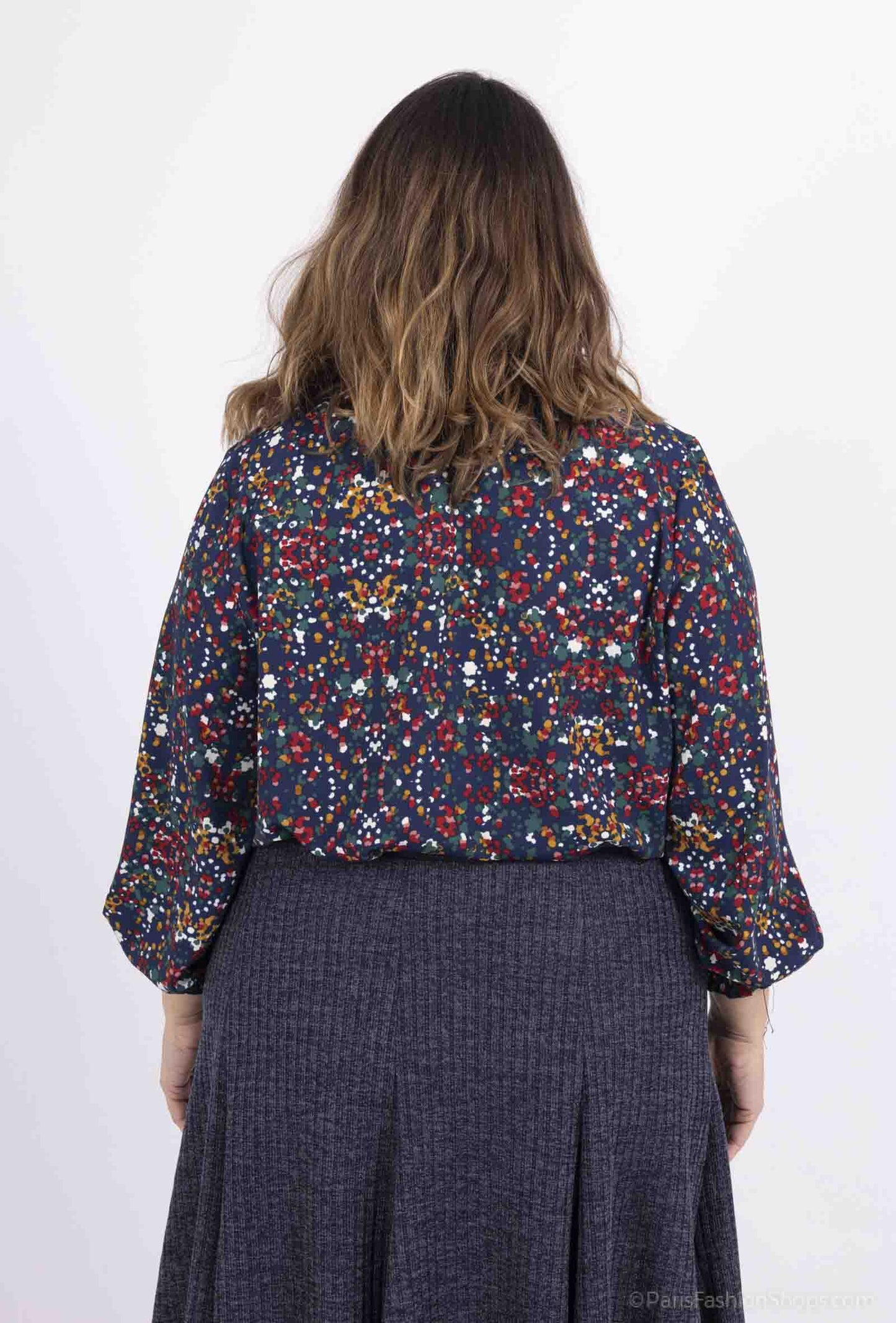 Plus Size Tryckt Skjorta