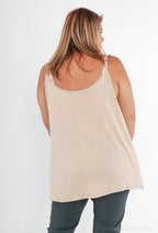 Soft viscose tank top i Stor Storlek