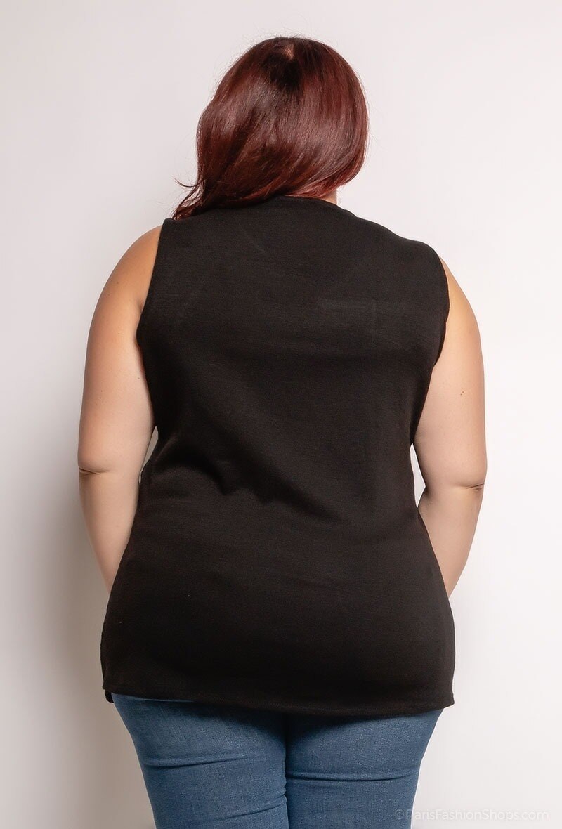 Plus Size Bimaterial Tank Top