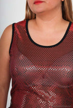 Plus Size Shiny Tank Top
