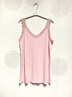 Plus Size Ribbed tank top with T38 lace to T48