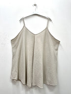 Plus Size Korthandske Tanktop i Bomull-Linne