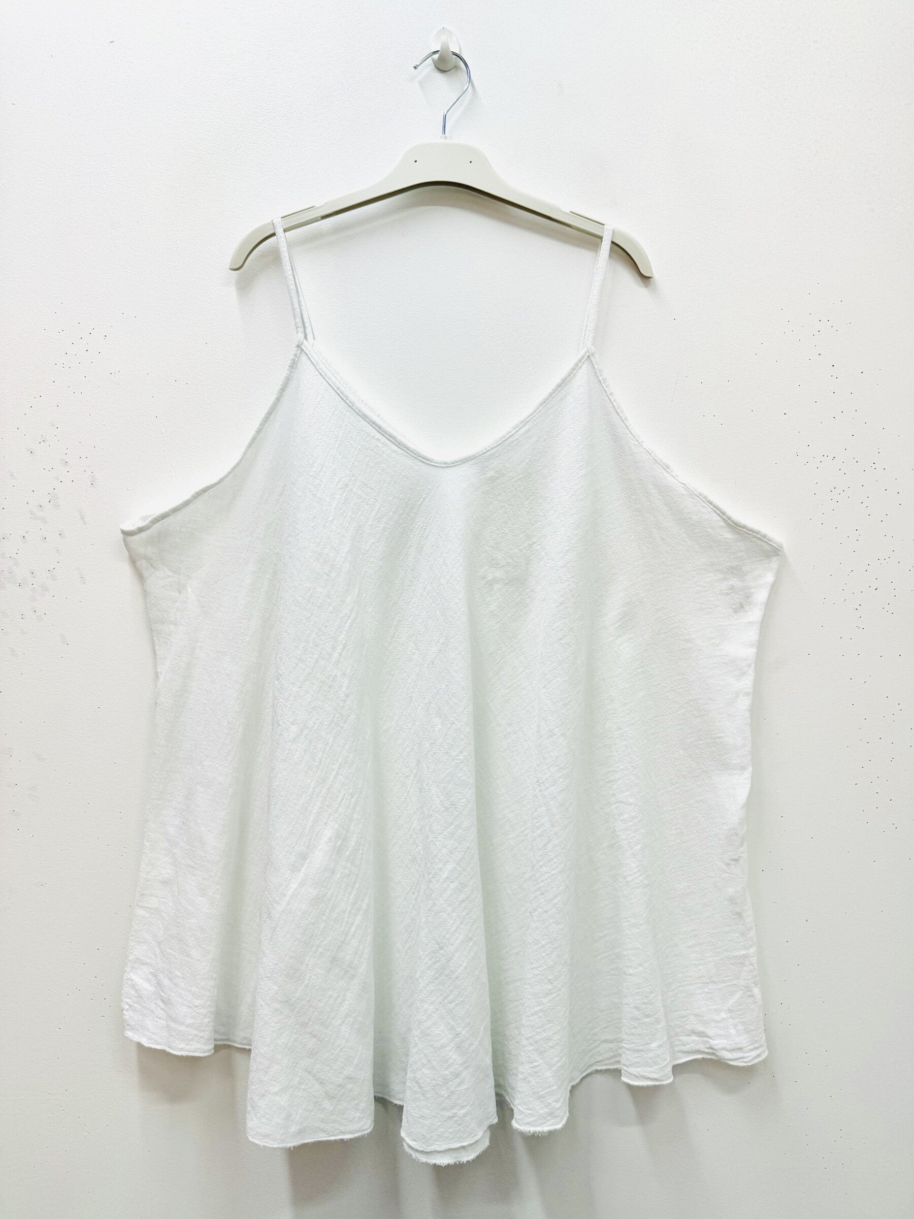 Plus Size Korthandske Tanktop i Bomull-Linne