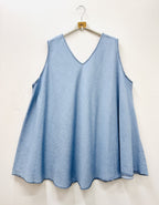 Plus Size Denim Sleeveless Top