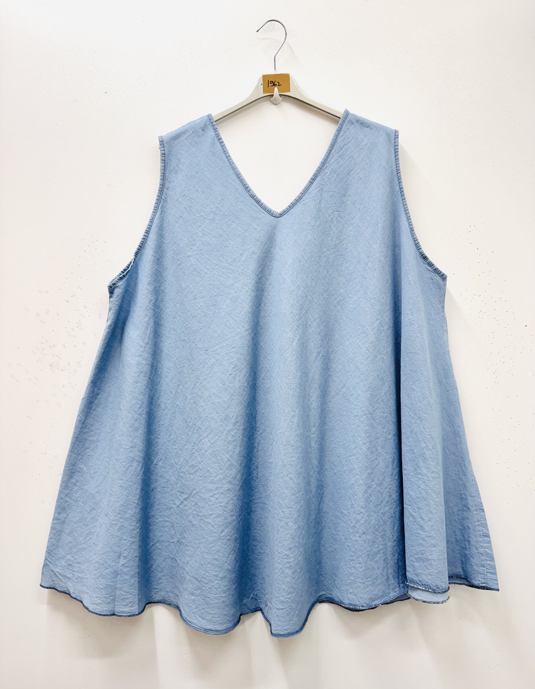 Plus Size Denim Sleeveless Top