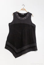 Plus Size Stickad Färgblock Topp