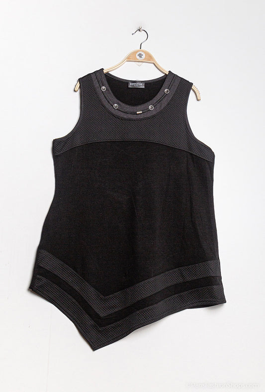 Plus Size Knit colorblock tank top