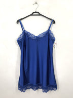 Plus Size Satin tank top with lace