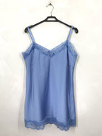 Plus Size Satin tank top with lace
