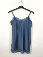 Plus Size Satin tank top with lace