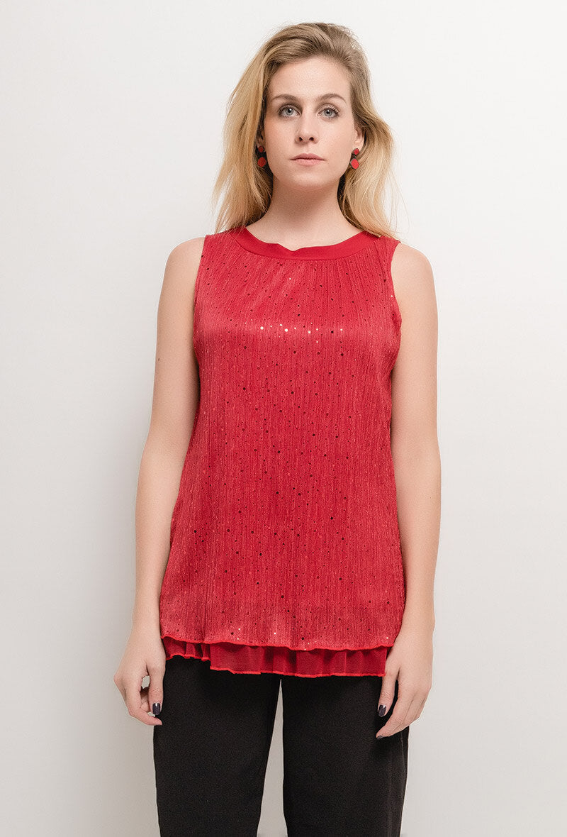 Plus Size Sequinned top