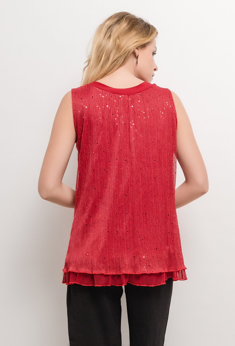 Plus Size Paljettopp