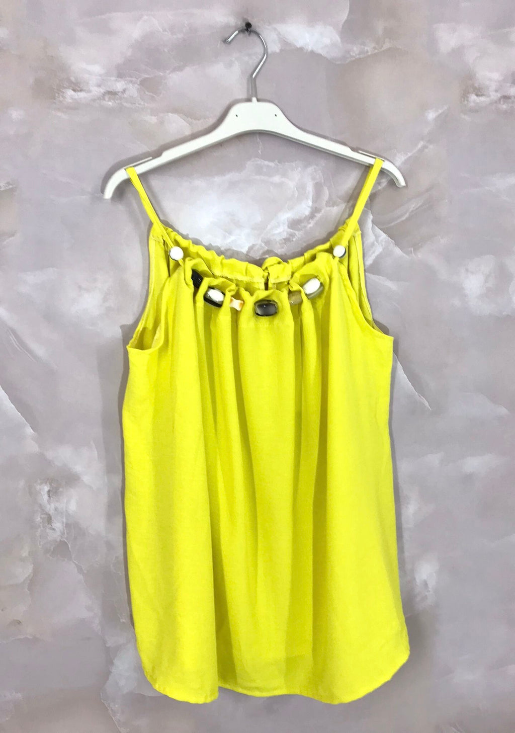 Fluid tank top med pärlor i storlek 38 till 50