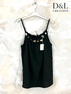 Plus Size Fluid Tank Top med Pärlor i Storlek 38 till 50