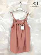 Plus Size Fluid tank top with beads size 38 to 50