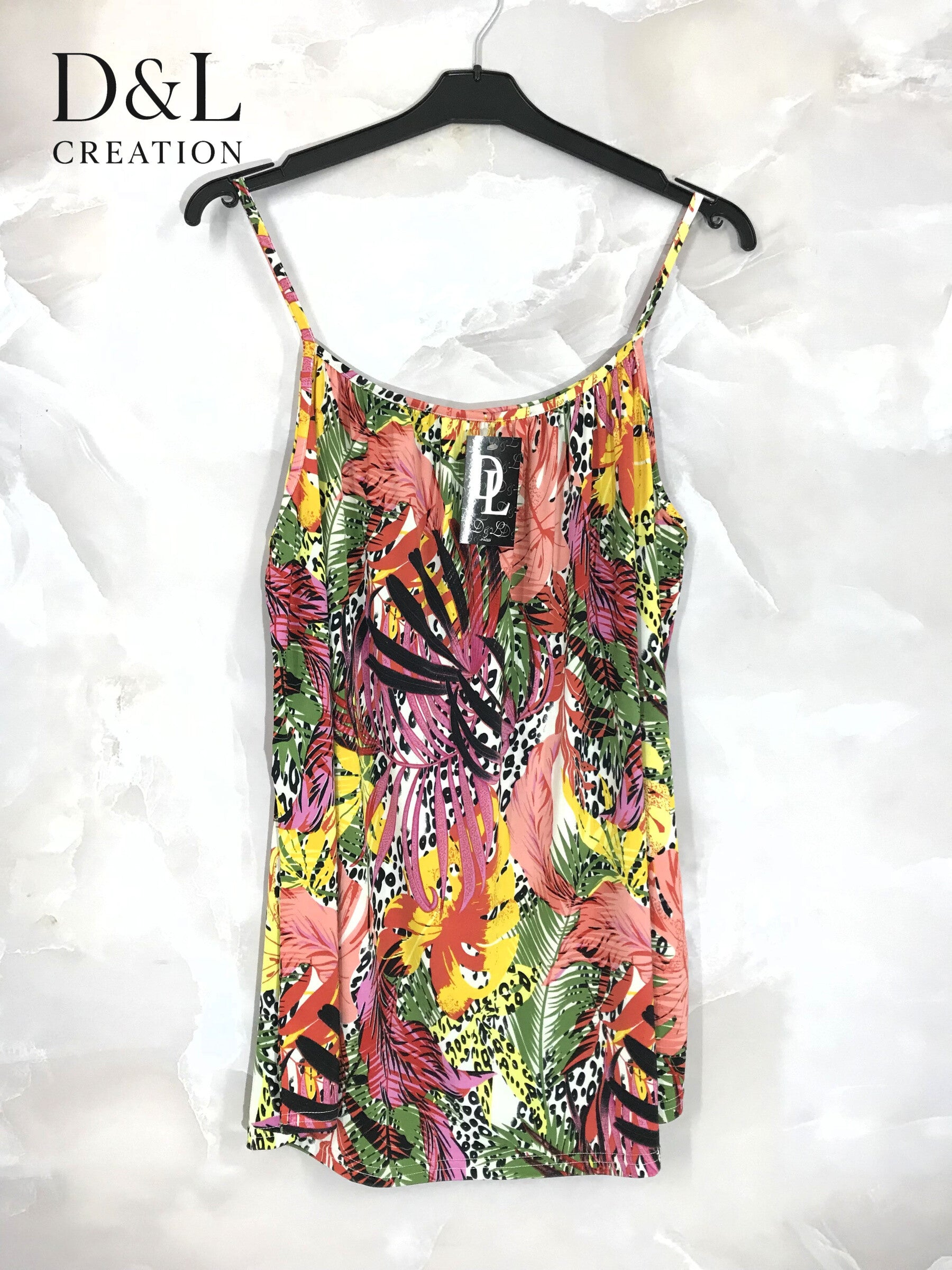 Plus Size Crystal printed tank top