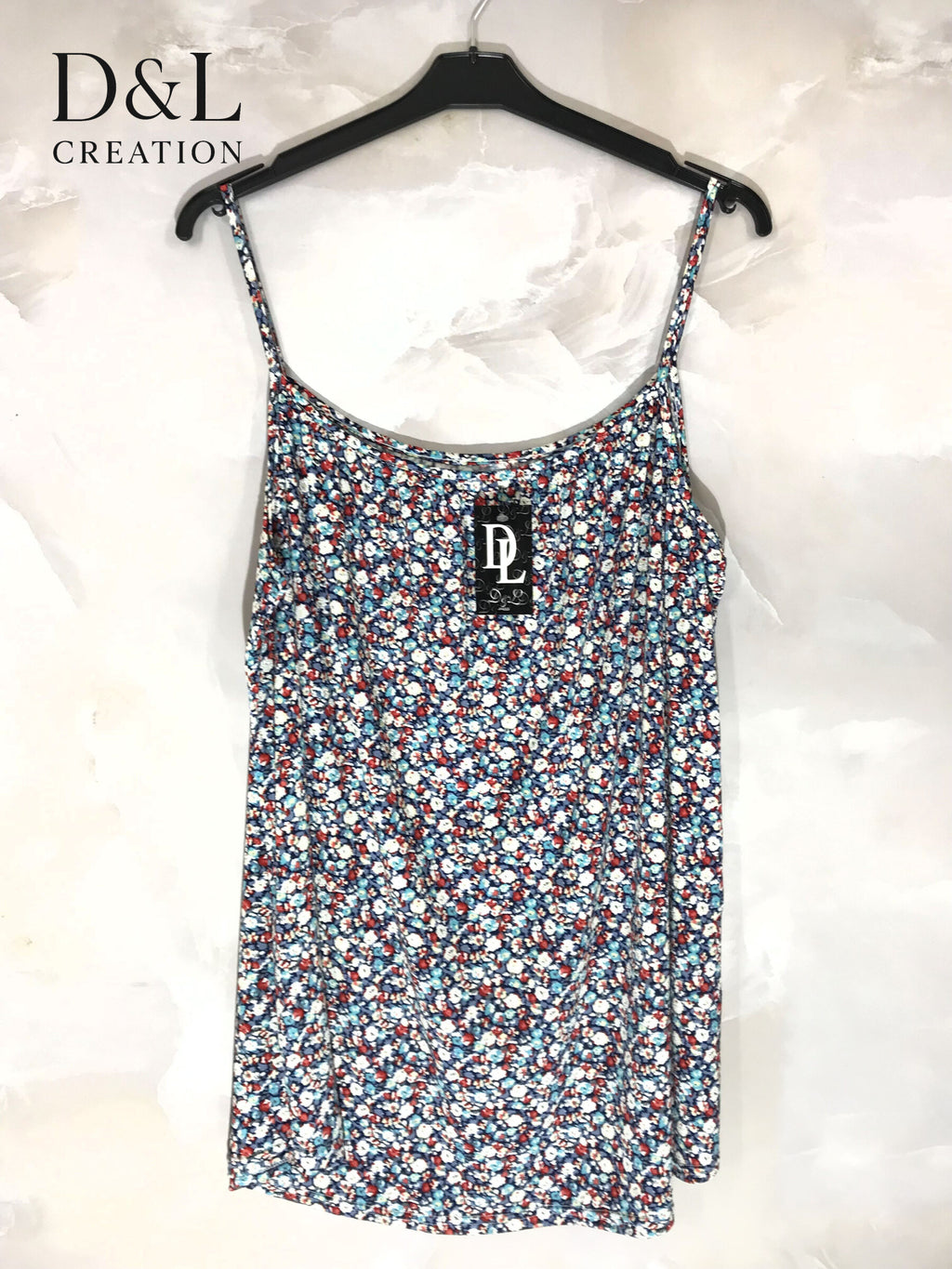 Plus Size Crystal Printed Tank Top