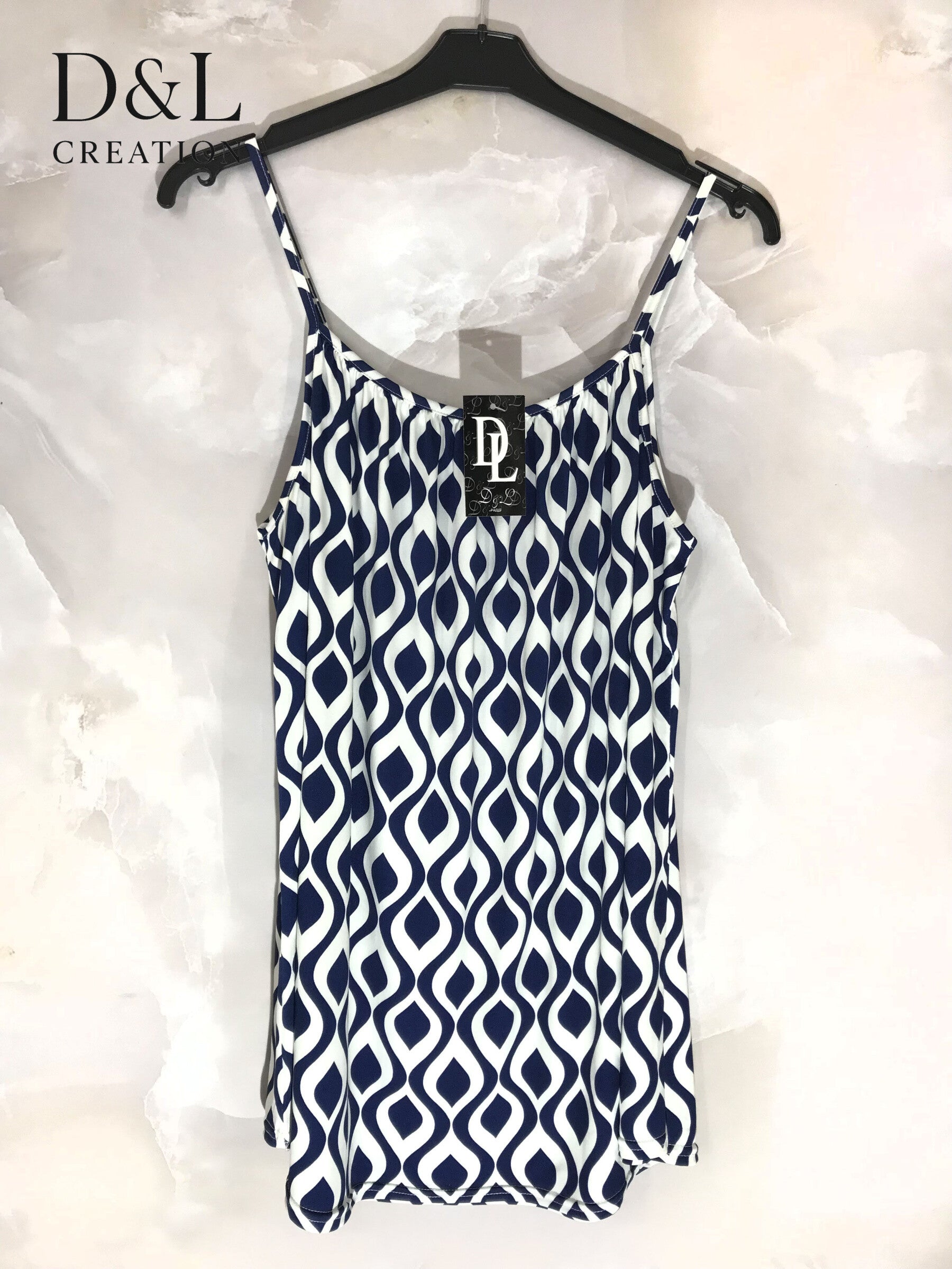 Plus Size Crystal Printed Tank Top