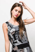 Plus Size Tryckt Topp
