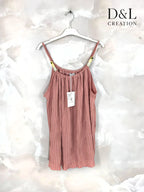 Plus Size Pleated tank top with beads sizes 38 to 56