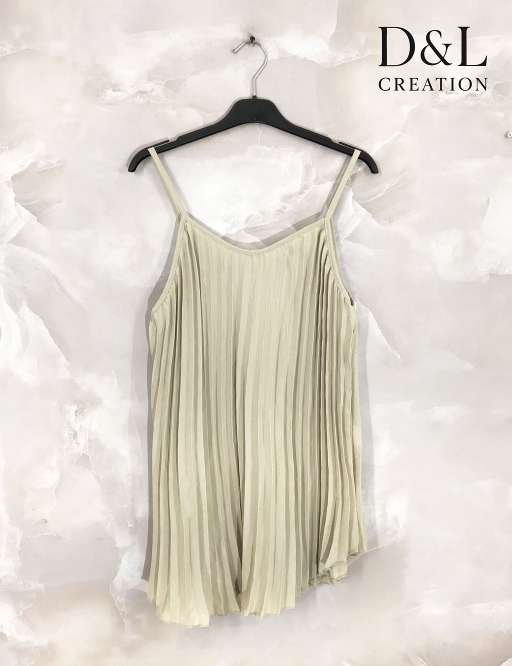 Plus Size Fluid Pleated Tank Top