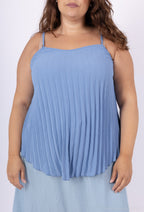 Plus Size Fluid pleated tank top size 38 to 48