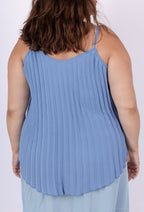 Plus Size Fluid Pleated Tank Top