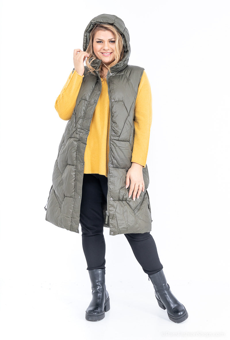 Plus Size sleeveless down jacket
