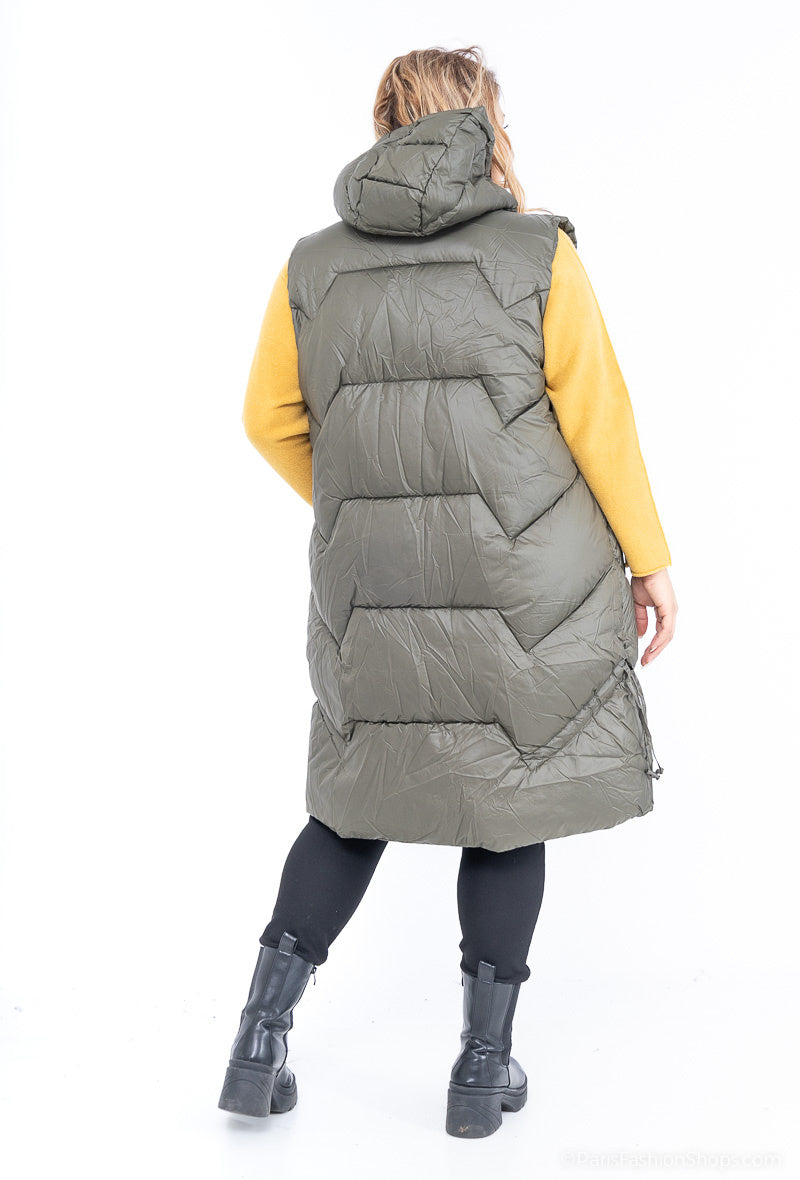 Plus Size Ärm- och Ärmlös Dunjacka