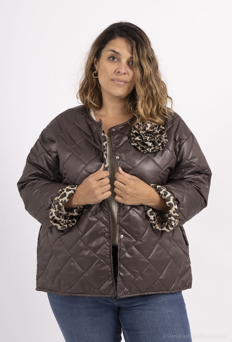 Plus Size Puffy Jacket för Kvinnor