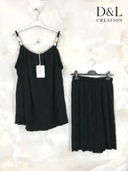 Plus Size Set: Tanktop och Pleated Shorts