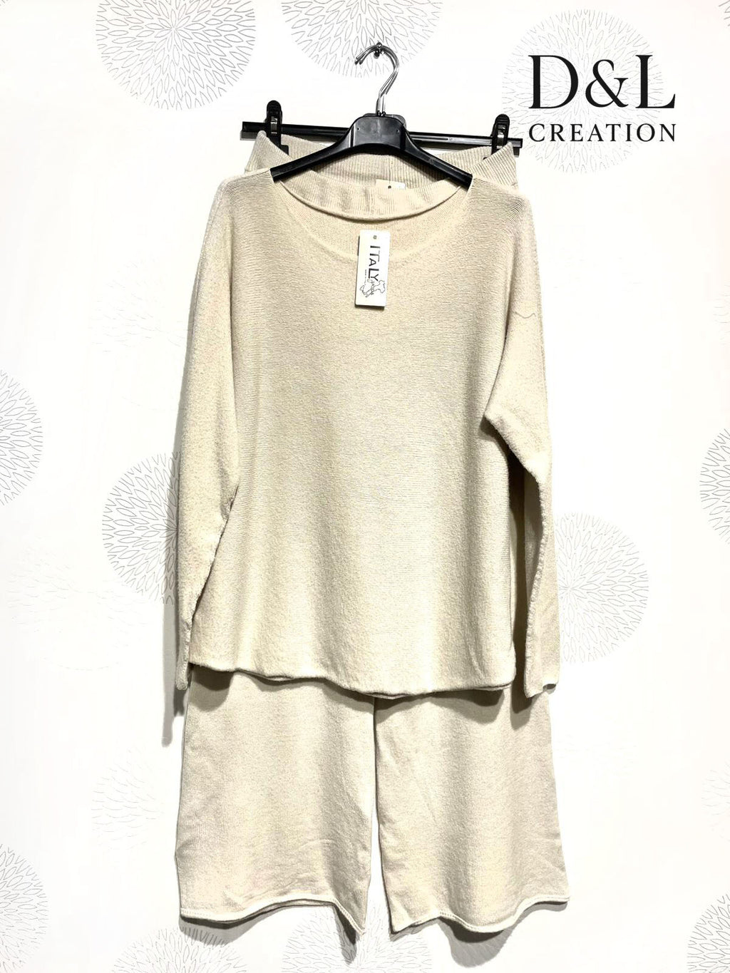 Solid Stretch Knit Set i Stor Storlek