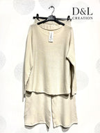 Solid Stretch Knit Set i Stor Storlek