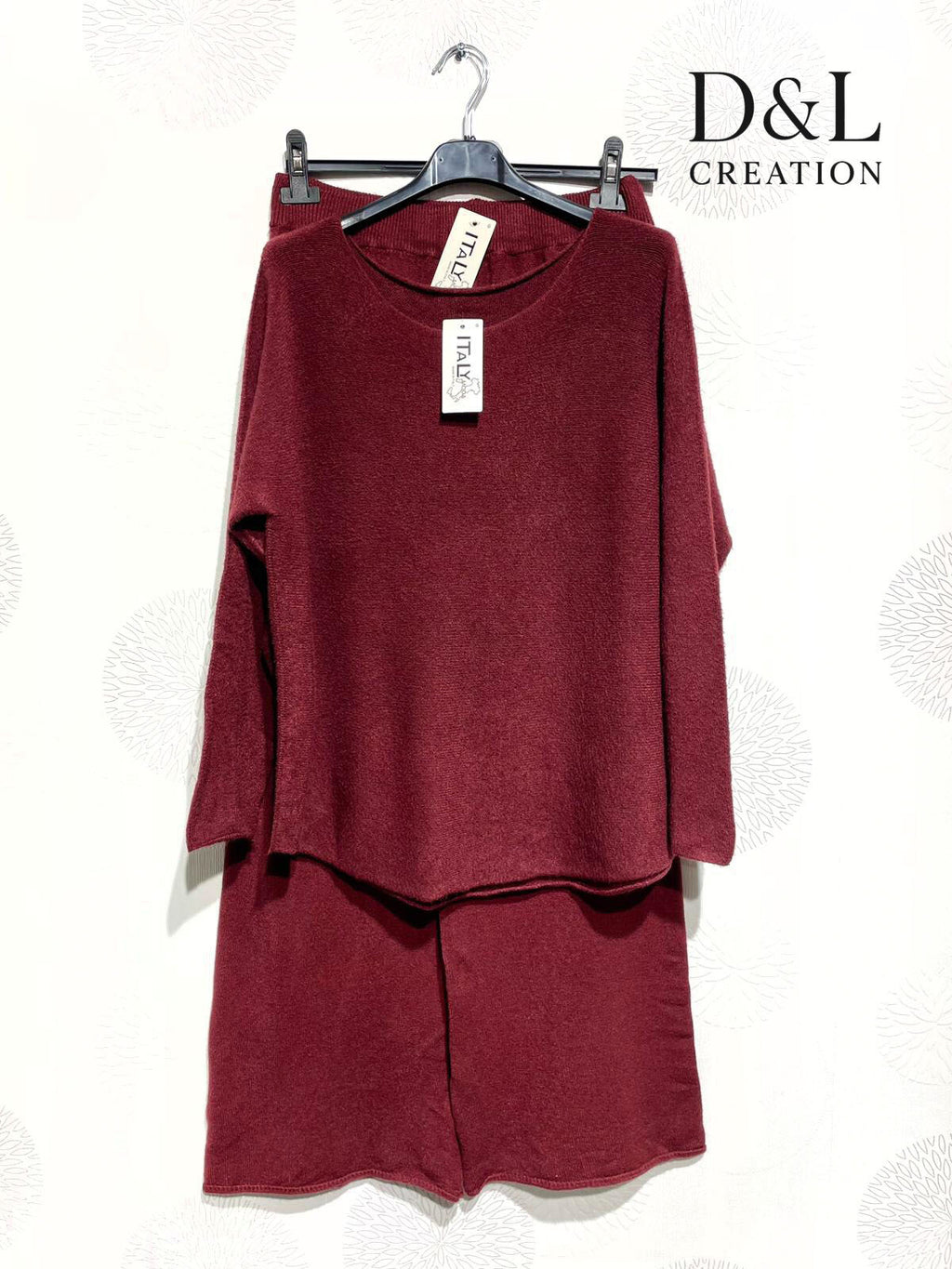 Solid Stretch Knit Set i Stor Storlek