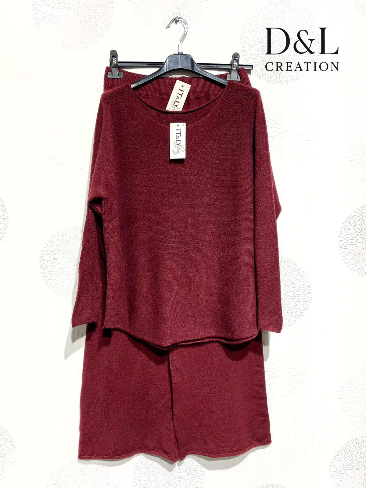 Solid Stretch Knit Set i Stor Storlek