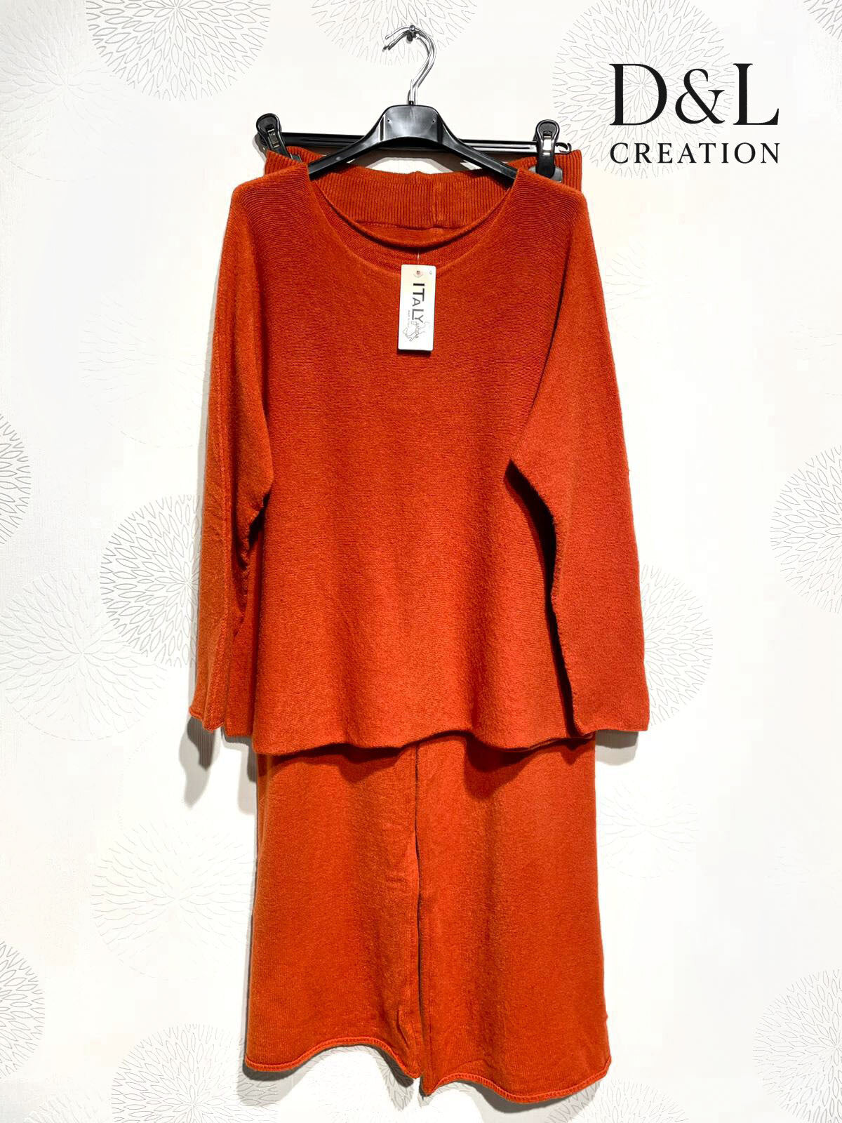 Solid Stretch Knit Set i Stor Storlek