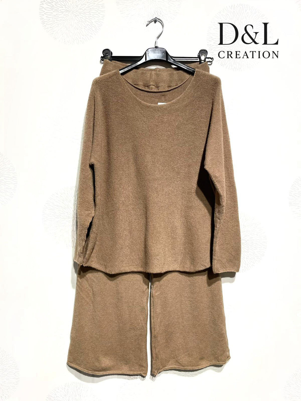 Solid Stretch Knit Set i Stor Storlek