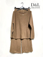 Solid Stretch Knit Set i Stor Storlek