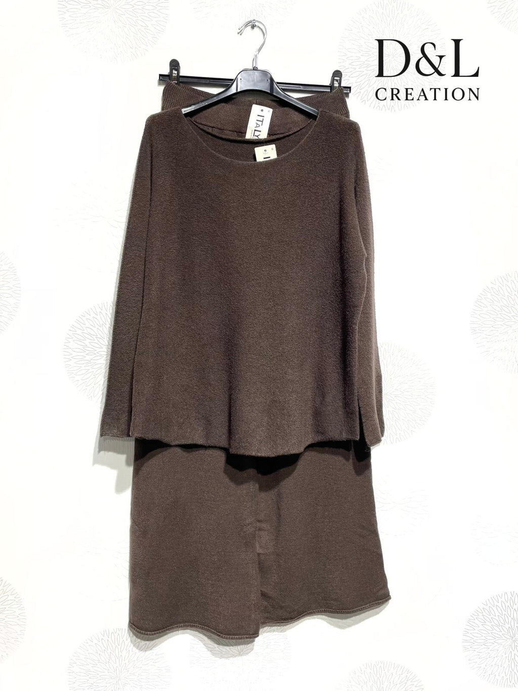 Solid Stretch Knit Set i Stor Storlek