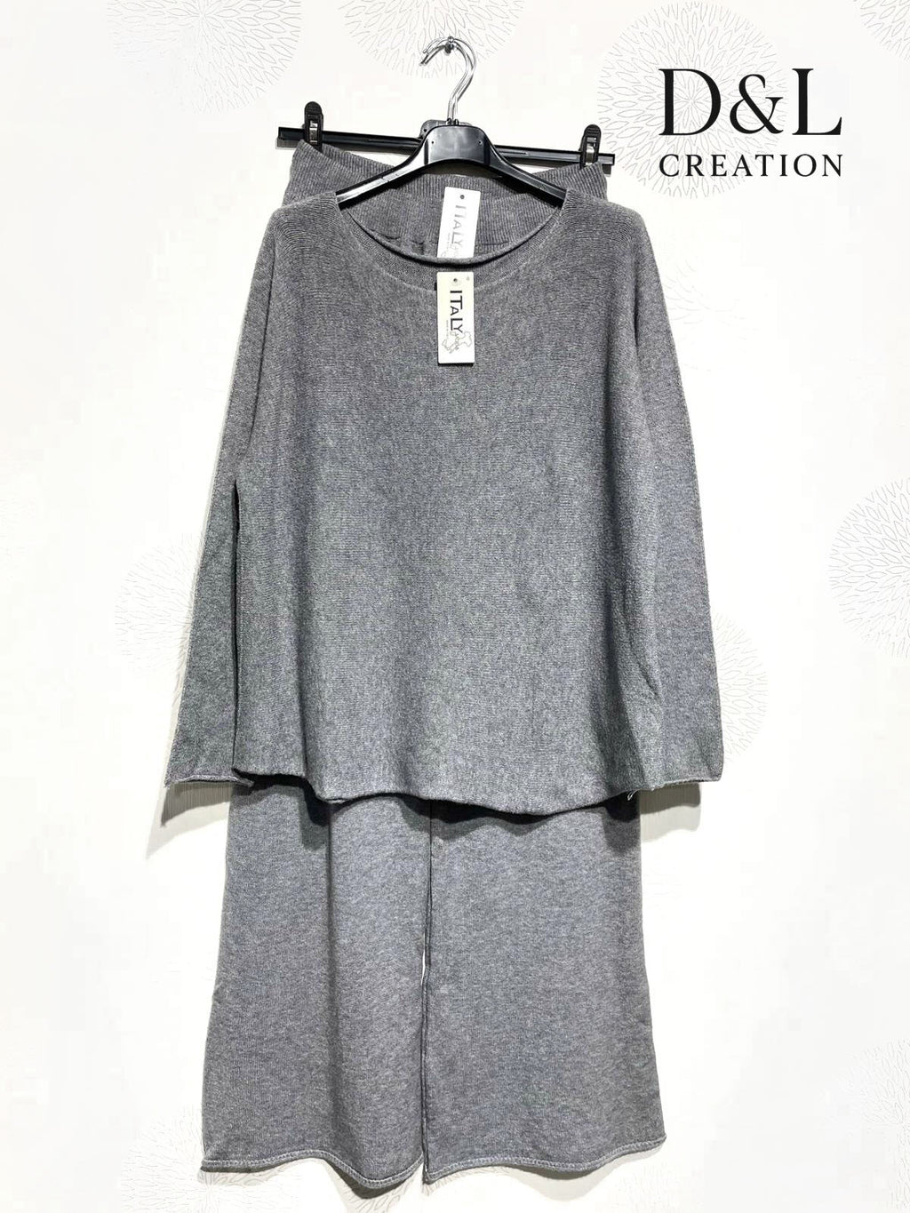 Solid Stretch Knit Set i Stor Storlek