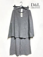 Solid Stretch Knit Set i Stor Storlek