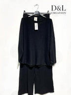 Solid Stretch Knit Set i Stor Storlek