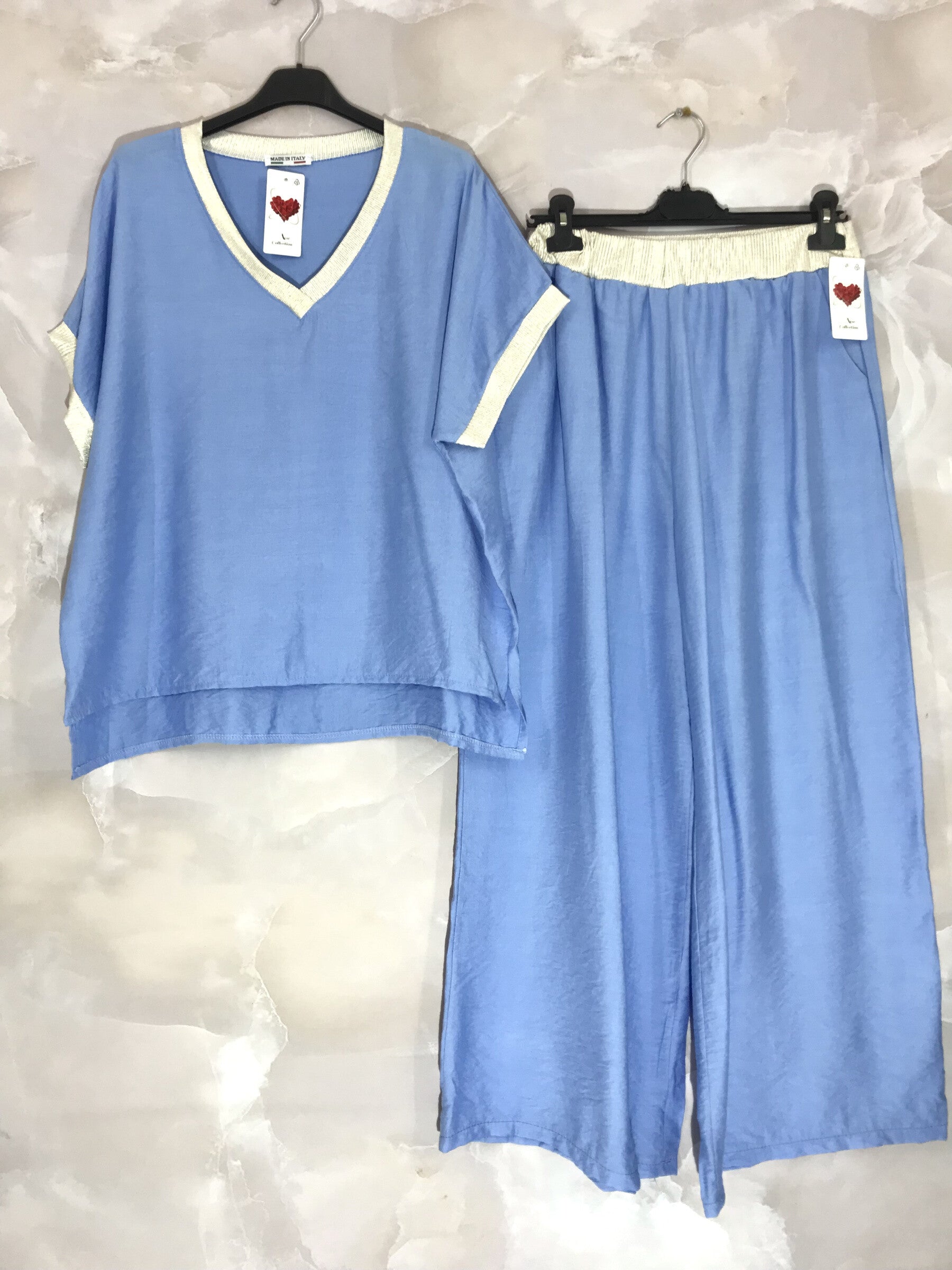 Plus Size Bi-Color Set med Läckra Meshkanter