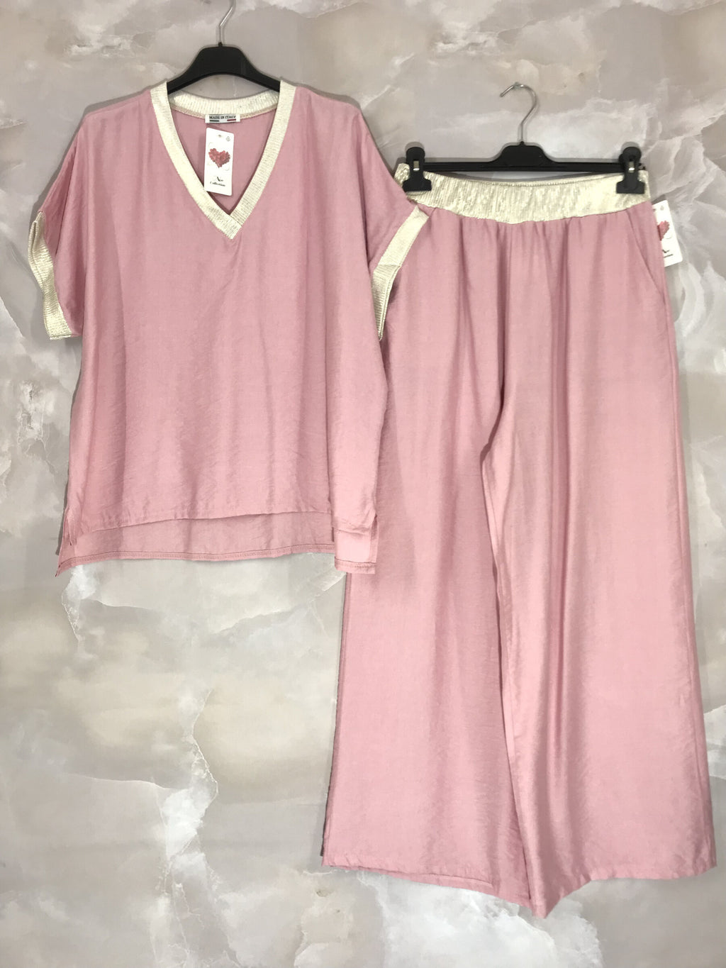 Plus Size Bi-Color Set med Läckra Meshkanter
