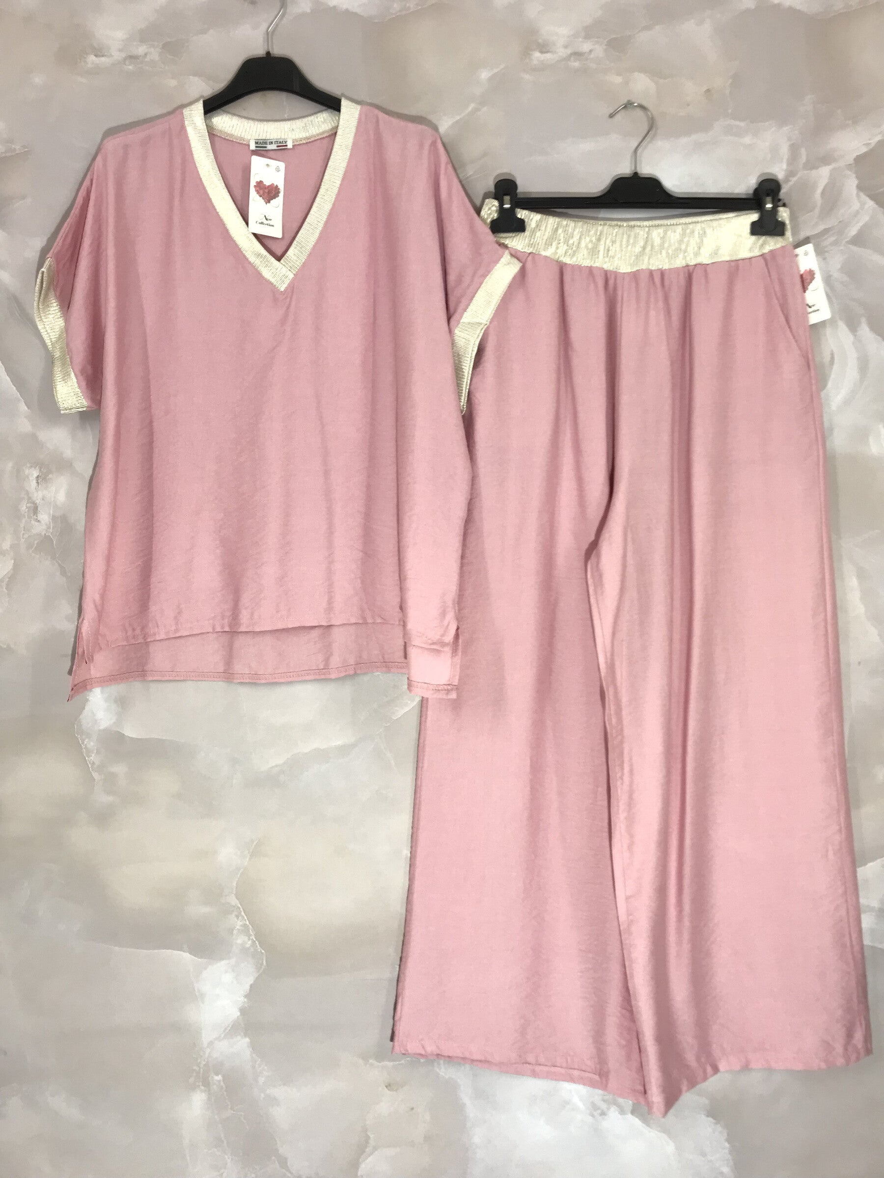 Plus Size Bi-Color Set med Läckra Meshkanter