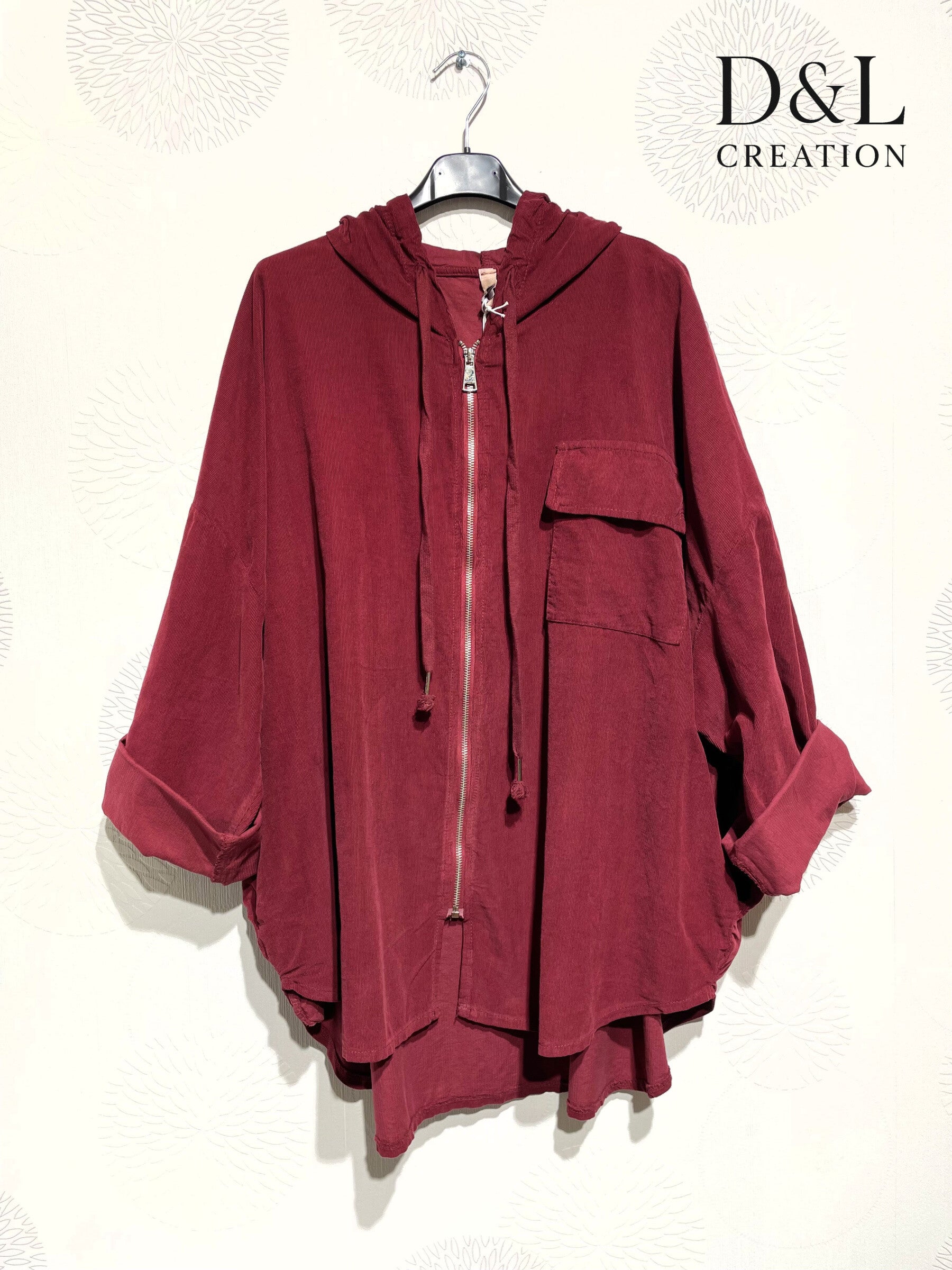 Plus Size Hooded velvet vest with pockets size 38 to 58